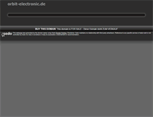 Tablet Screenshot of orbit-electronic.de